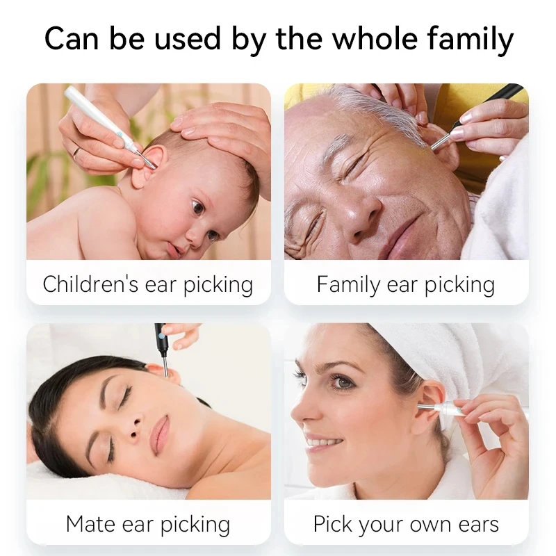 أداة إزالة الشمع بمنظار الأذن البصري الذكي، أداة إزالة الشمع، كاميرا صغيرة للعناية الصحية بالأذن #6