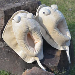 Highland Cow Stingray Fish Plush Slippers Cute Cartoon Manta Ray Warm Soft Stuffed Shoes Birthday Women Men House Slippers