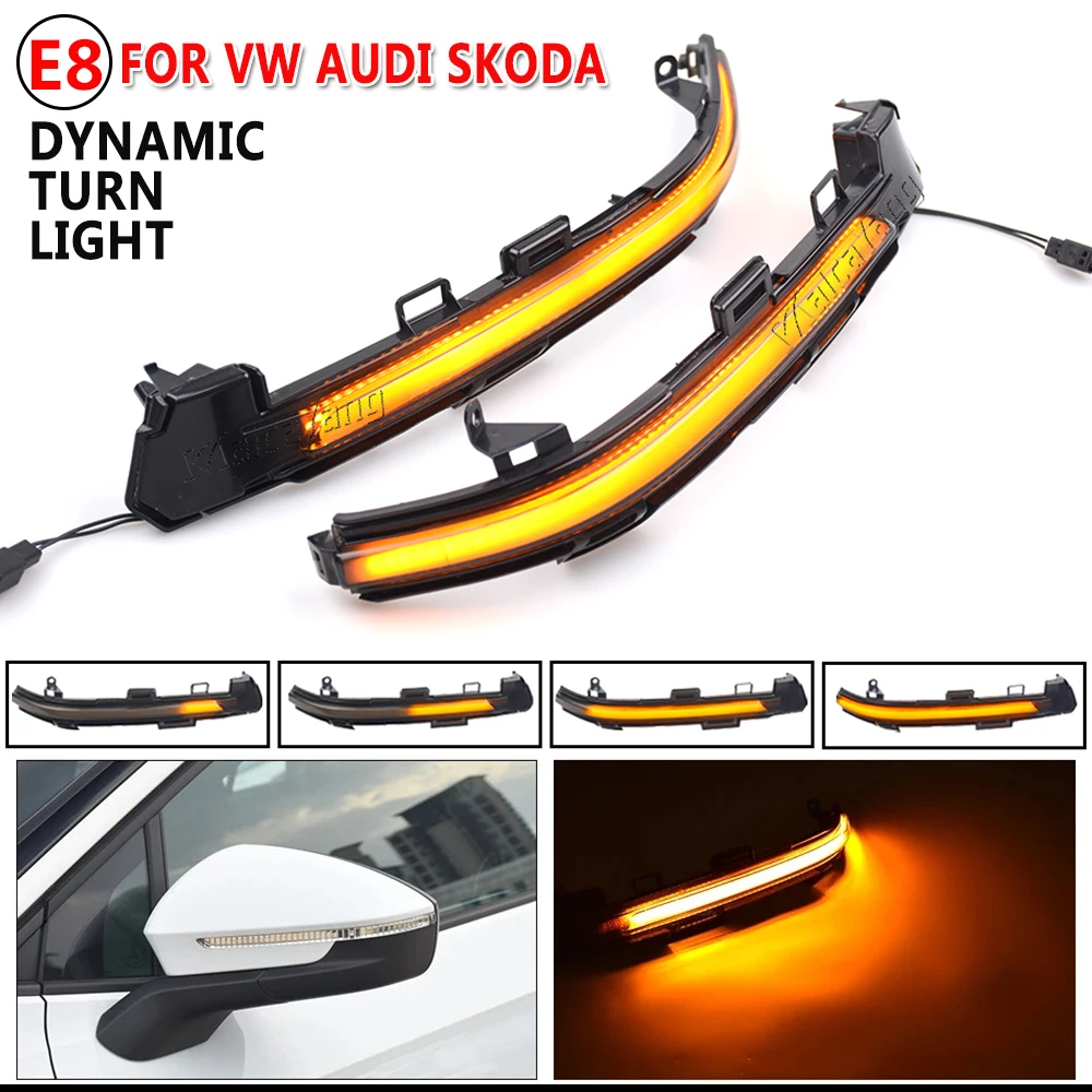 قطع غيار السيارات LED ديناميكية بدوره مصباح إشارة مرآة الرؤية الخلفية ل Volkswagen VW ID4 ID.4 E21 2020-2023 1st Pure GTX Pro Skoda Enyaq #6