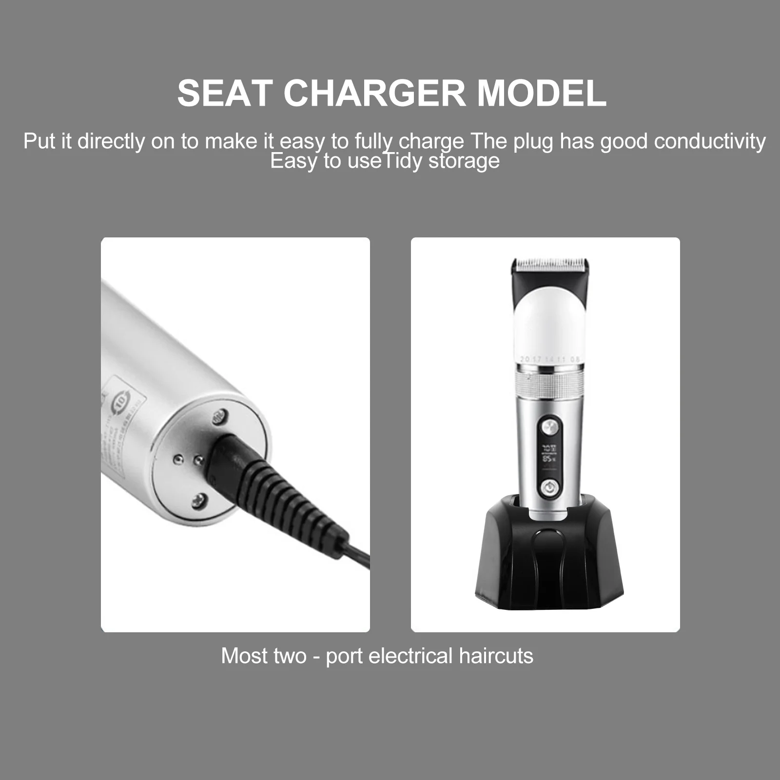 1 قطعة قاعدة شحن مقص الشعر موثوقة طويلة الأمد ABS بناء المدمجة عدم الانزلاق تصميم تخزين مريح لصالون المنزل #4