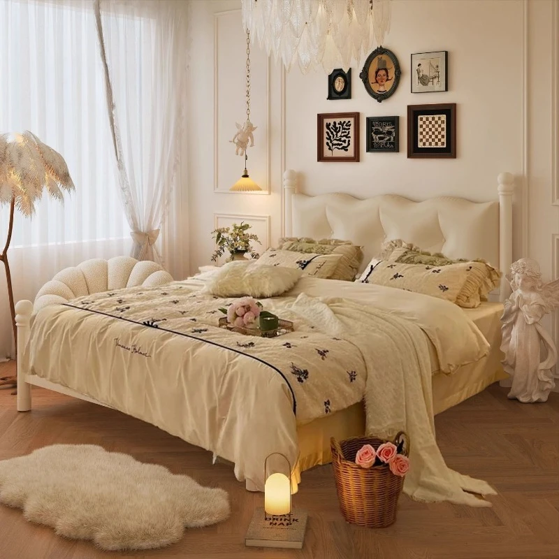 

Storage Nordic Beds Fancy Bedside Table Double French Beds Nightstands Sleeping Muebles Para Dormitorio Home Accessories