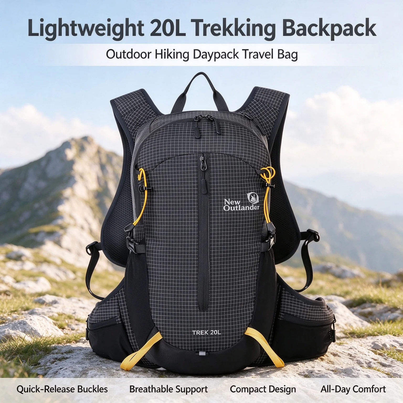 20L Cycling Backpack Lightweight Nylon Waterproof Hydration Backpack Breathable Outdoor Sport Bag for Climbing Travel Hiking
