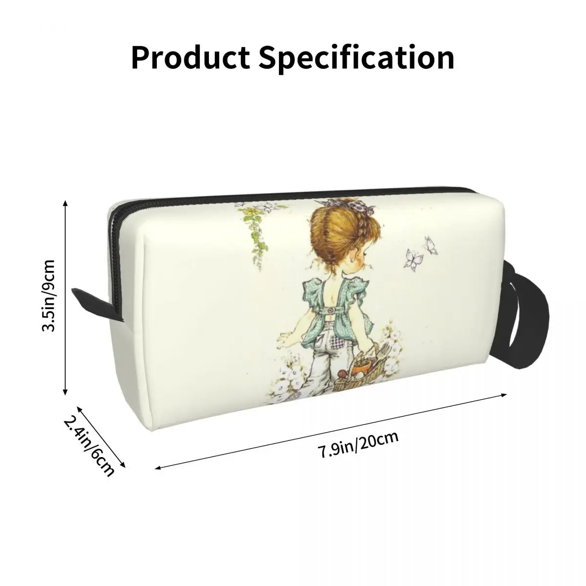 Cartoon Sarah Kay Cute Girl Cosmetic Bag for Women Makeup Bags Travel Water Resistant Toiletry Bag Organizer Storage Bag