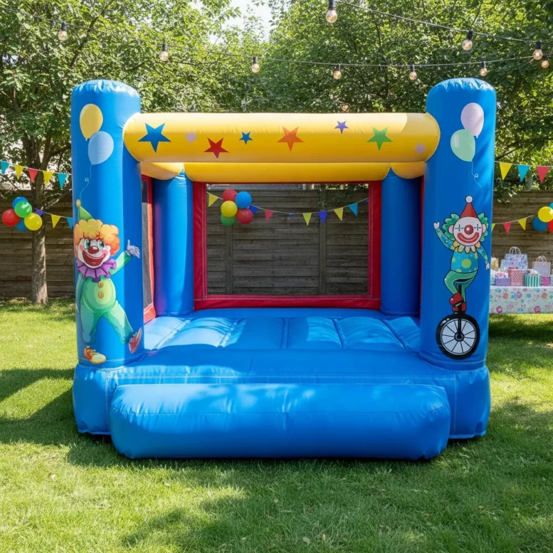 Colorful Clown Theme Eco-Friendly PVC Inflatable Bouncy Castle & Jumper House for Kids Indoor/Outdoor Use