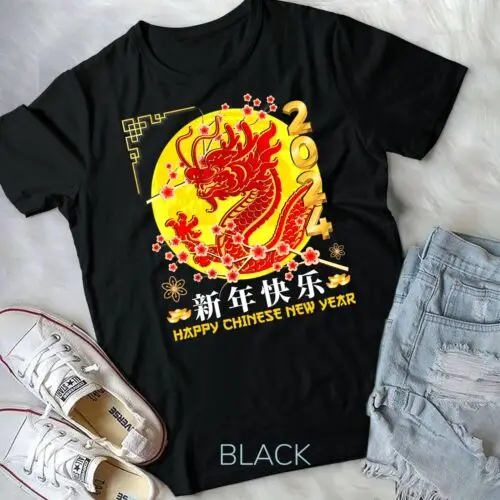 Happy Chinese New Year 2024 Of Red Dragon Zodiac Family T-Shirt Unisex T-shirt