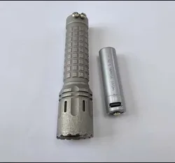 1 Piece Stonewashed Titanium Alloy 3 Eyes  Flashlight no Clip