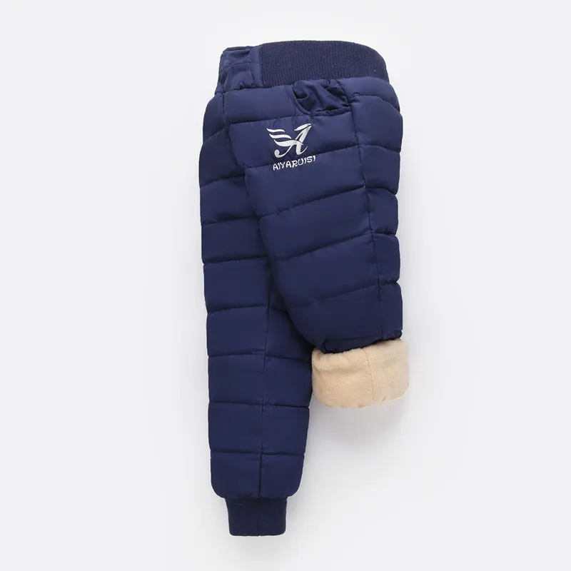 2023 New Boys and girls down cotton trousers 2-12 years old thick warm pants, baby winter trousers children\'s thick Sweatpants