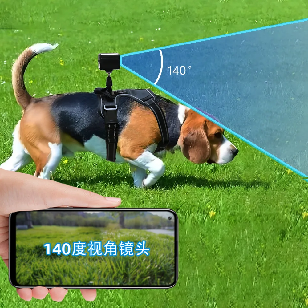 Pet camera dog cat strap neck recorder video call conversation