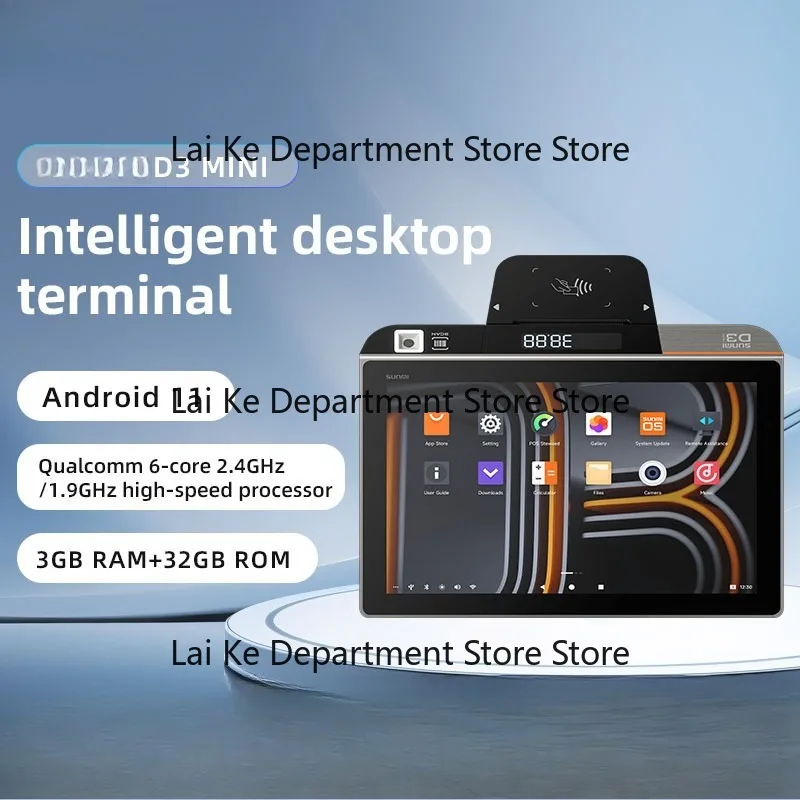 Cash Register D3MINI Android Touch Desktop POS Terminal All-in-One NFC Receipt Printer