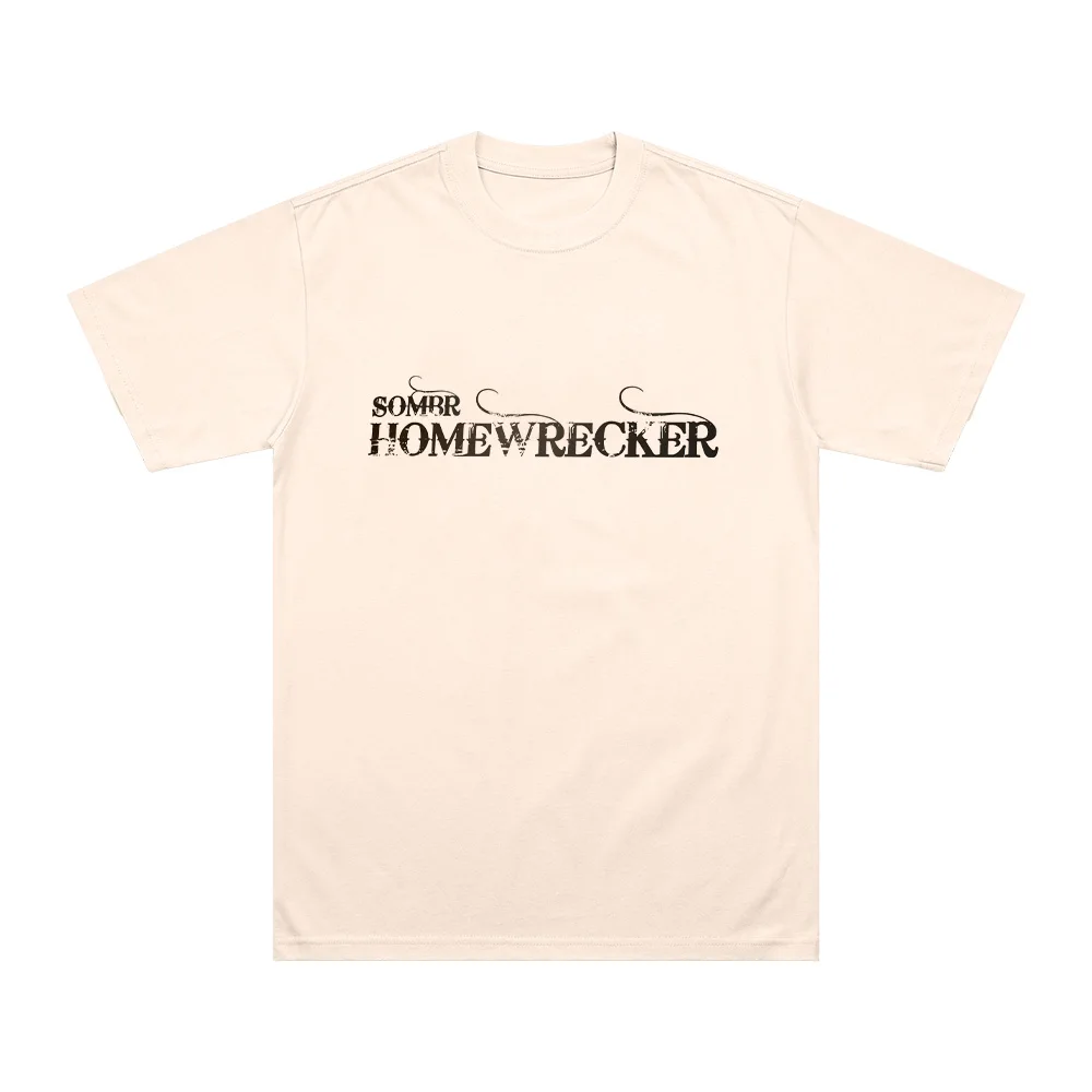 Sombr Homewrecker Retro Graphic Print T-shirts Summer Tee T-Shirt for Men and Women Adult Short Sleeve Tops Cotton Soft Y2K Tees