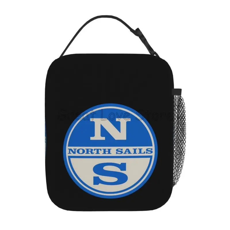 North Sails Print Insulated Lunch Bag Reusable Leakproof Portable Oxford Thermal Cooler Lunch Bento Box for Outdoor Work Travel