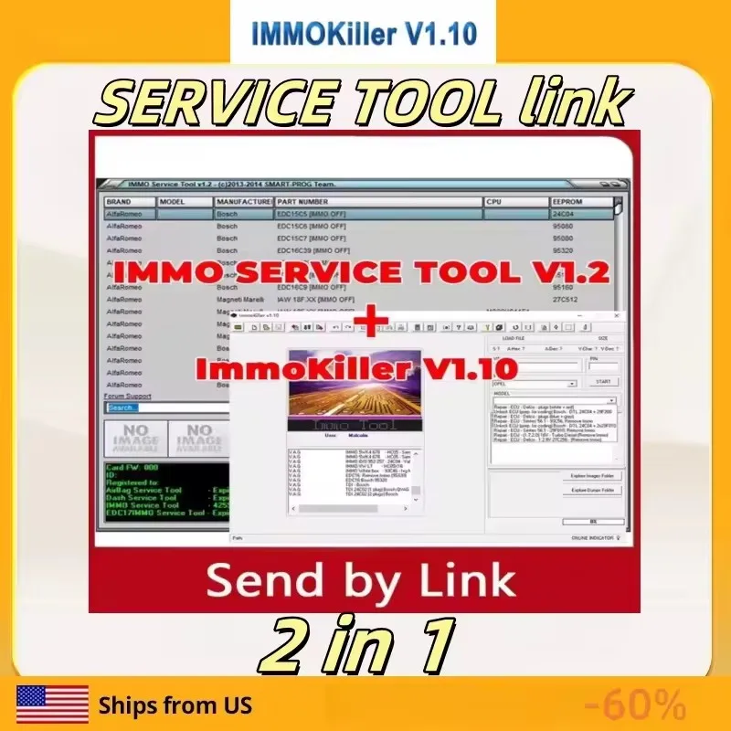 

2025 NUEVA venta ImmoKiller V1.10 Nuevo IMMO Off Software v1.1 Programador ECU IMMO SERVICE TOOL V1.2 Immo Off Software 2 en 1