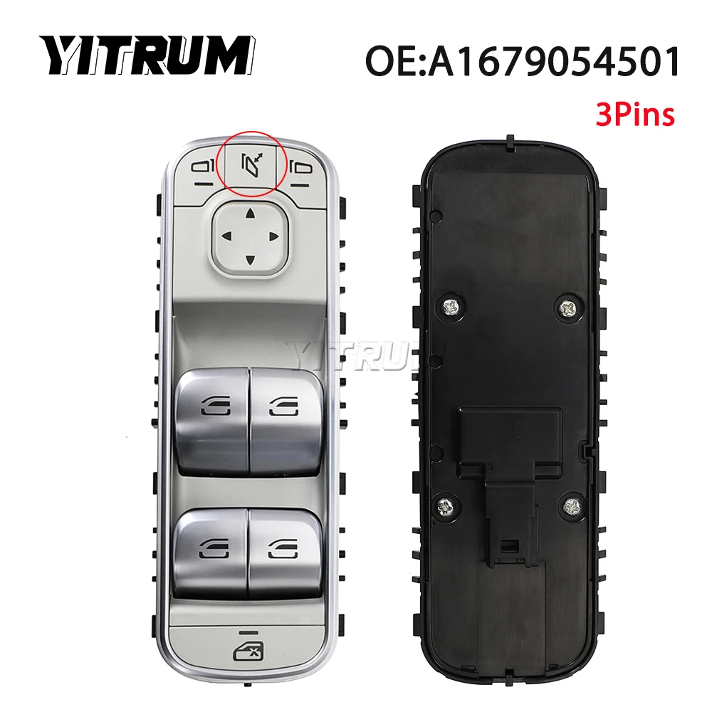 

YITRUM A1679054501 1679054501 Power Master Window Switch For Mercedes Benz GLS GLE W167 2019 2020 2021