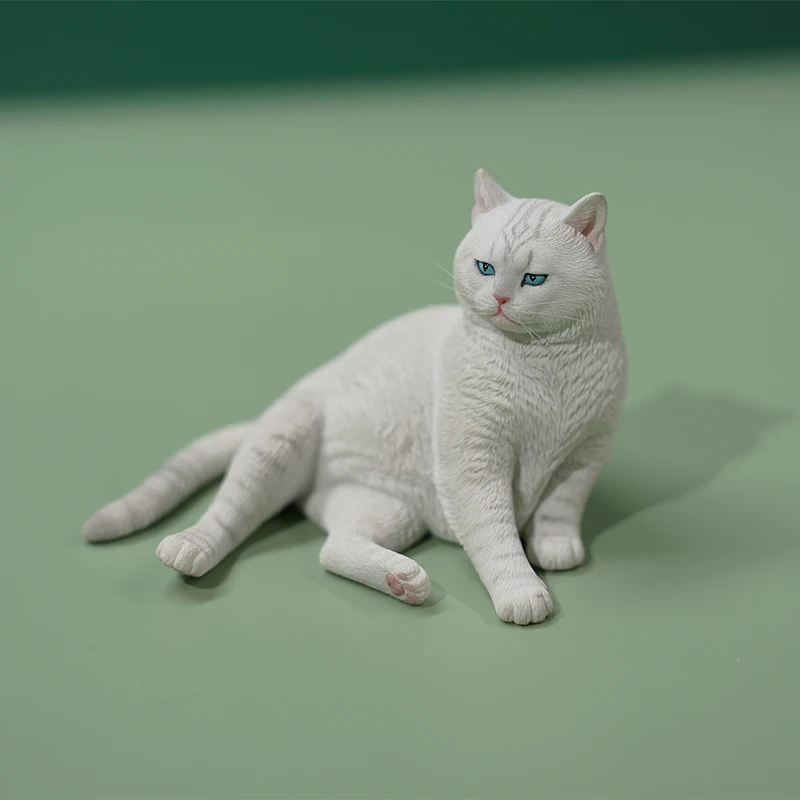 Simulazione pigra in resina in scala 1/6 Gatto arancione Modello animale carino per figure giocattolo da 12 pollici Ornamento fatto a mano