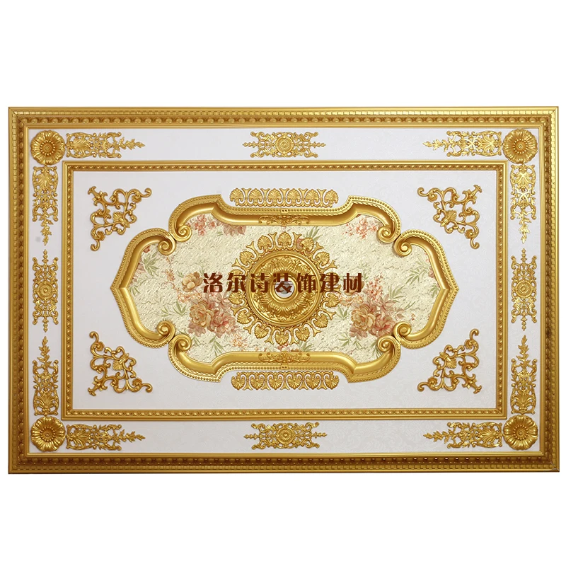 Lámpara europea, panel de luz para piscina, decoración para sala de estar, techo, líneas de modelado, techo de pvc, panel de luz de yeso, rectángulo