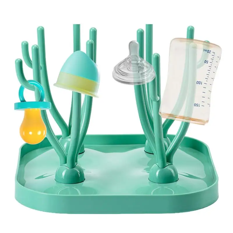 Travel Bottle Drying Rack Detachable Space Saving Bottle Drying Rack Baby Bottle Organizer Compact Portable Bottle Drying Rack