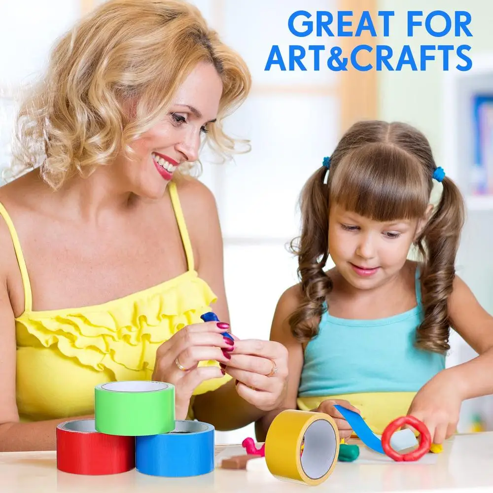 36 Pack Rainbow Duct Tape Set 10 Yards x 2 Inch Heavy Duty Waterproof Crafts Packaging Markers Kit