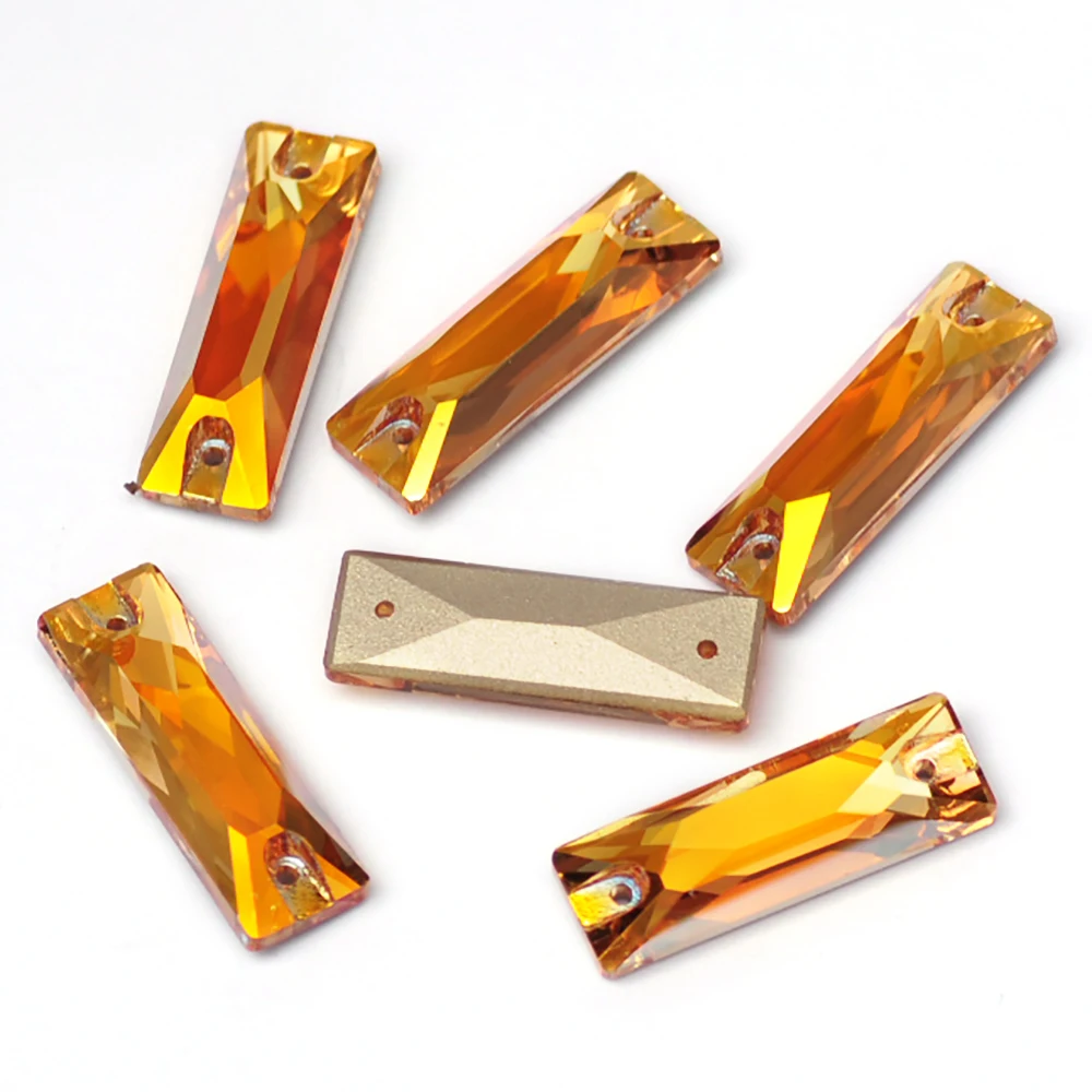 YANRUO Sunshine Metallische Tropfen-Quadrat-Glas-Nähkristall-Strasssteine zum Aufnähen, Steine für Handarbeiten, Applikationen, Schmuckherstellung, DIY-Steine – Detail 4