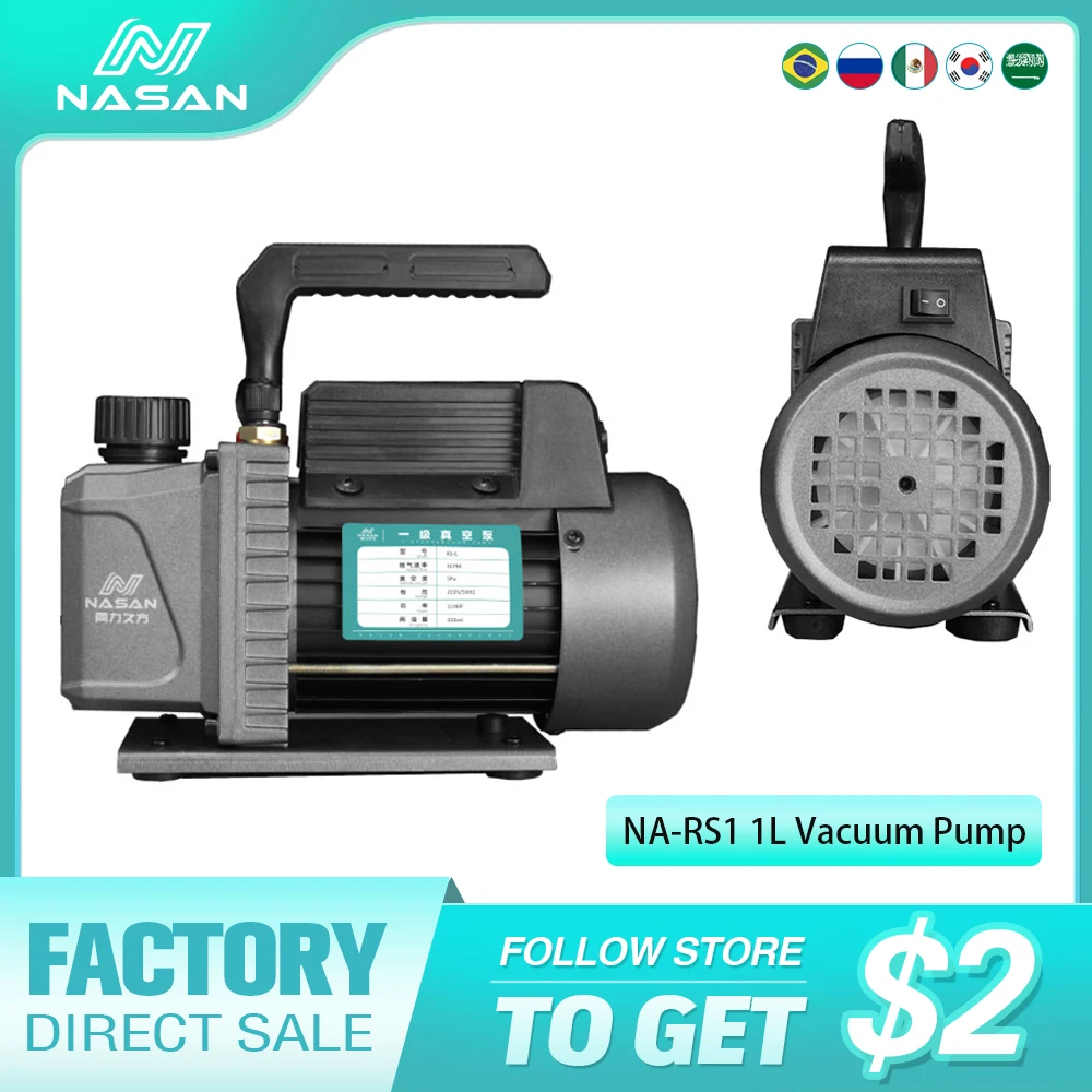 

Nasan NA-RS1 1L Vacuum Pump Mobile Phone Touch Screen Repair Tools for Nasan NA-Supa Lite Pump Refrigeration Laminate Machine