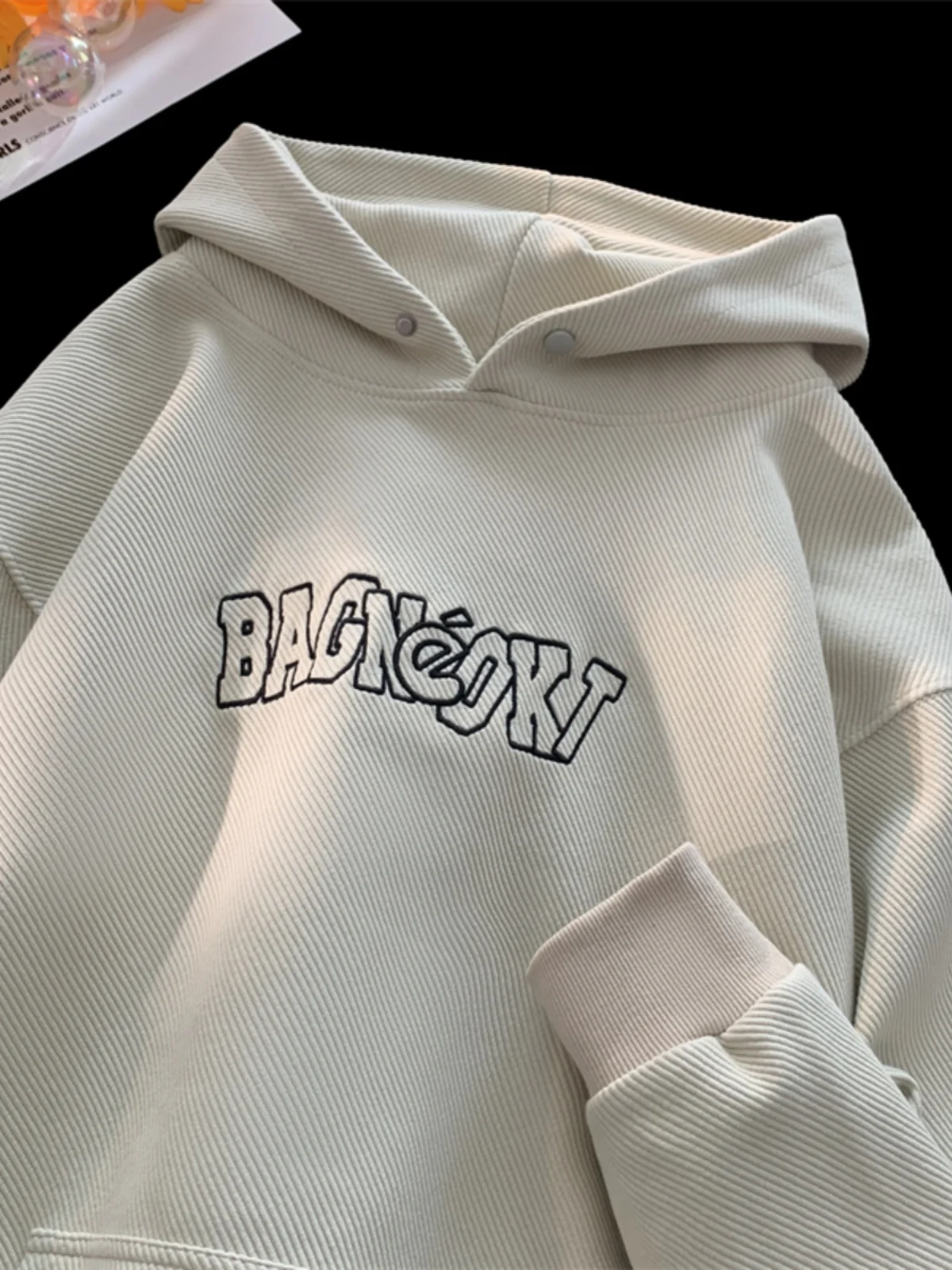 

American Sle Heavyweight Plaid Hoodie Men's Spring Autumn New Trend Brand Embroidery Design High Level Zhongan Jaet