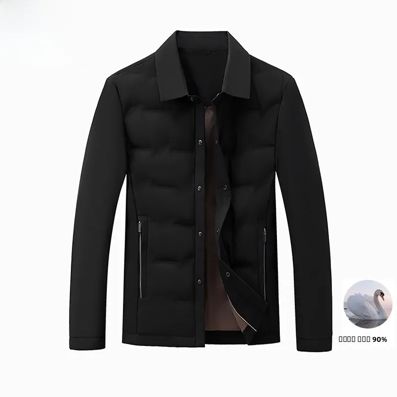 

Мужская пуховая куртка Pierre Cardin: теплая, с гусиным пухом, для осени и зимы, с воротником-стойкой и декоративной молнией...