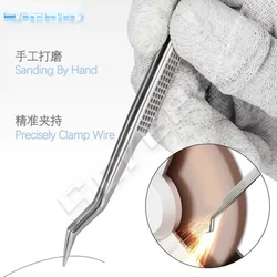 Aax-17 tin positioning tweezers for precise clamping of tin wire, non-slip and wear-resistant, made of stainless steel