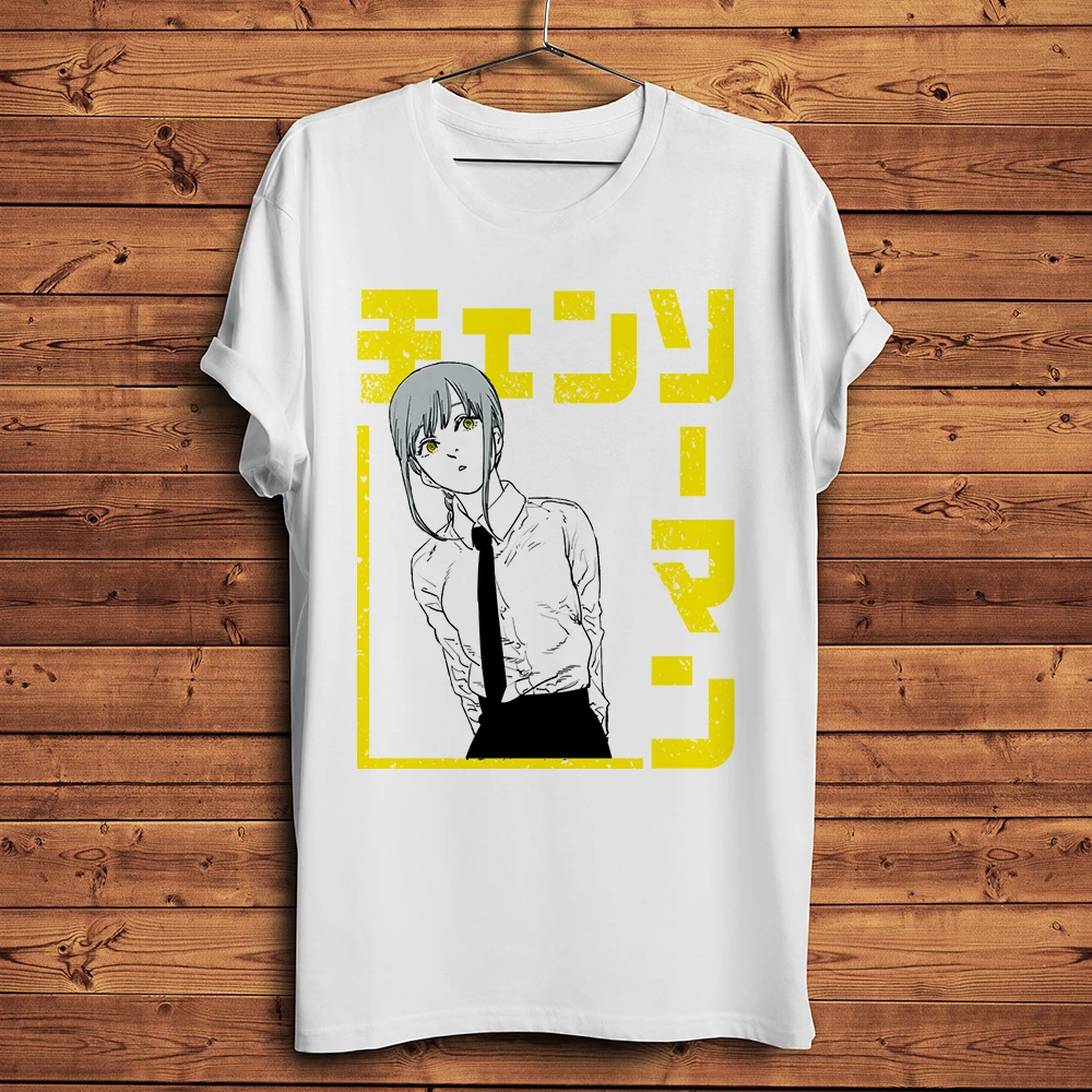 Chainsawman Makima funny manga tshirt homme short sleeve t shirt men unisex anime streetwear t-shirt