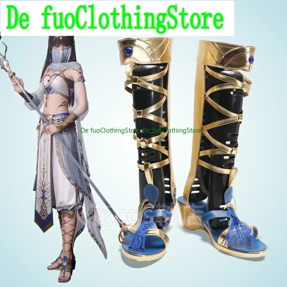 Juegos populares amor y espacio profundo marea Dios Poseidon Cosplay zapatos botas Halloween Navidad accesorios para fiesta zapatos de Anime