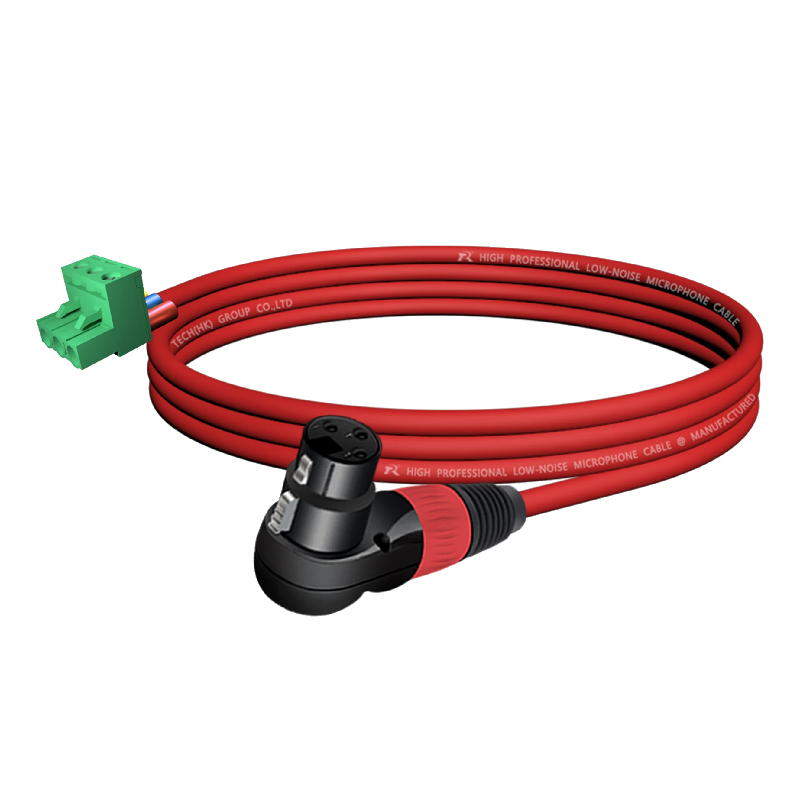 Rechtwinkliger schwarzer XLR-Stecker, 3-polig männlich oder weiblich, verbunden mit 3-poligem Phoenix-Stecker, 5,08 mm 3-polige PCB-Schraubklemme – Detail 13