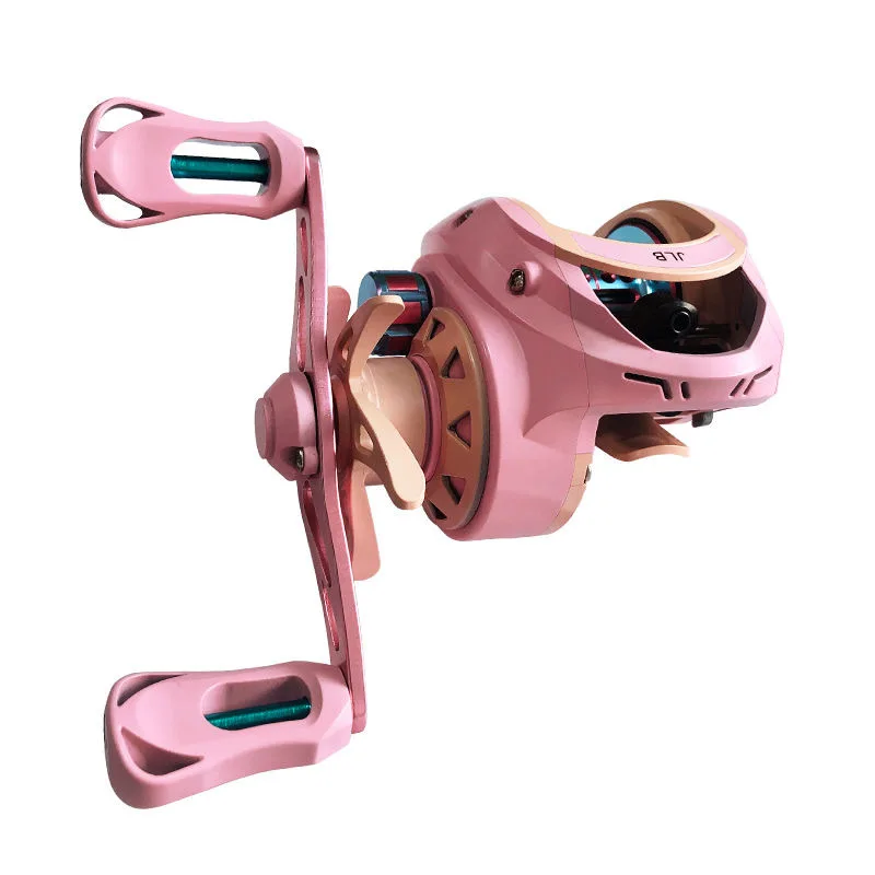 Pesca Fishing Reel - Macaron Pink Fresh Long Cast Metal Reel, Anti-line Twist for Fishing Accessories