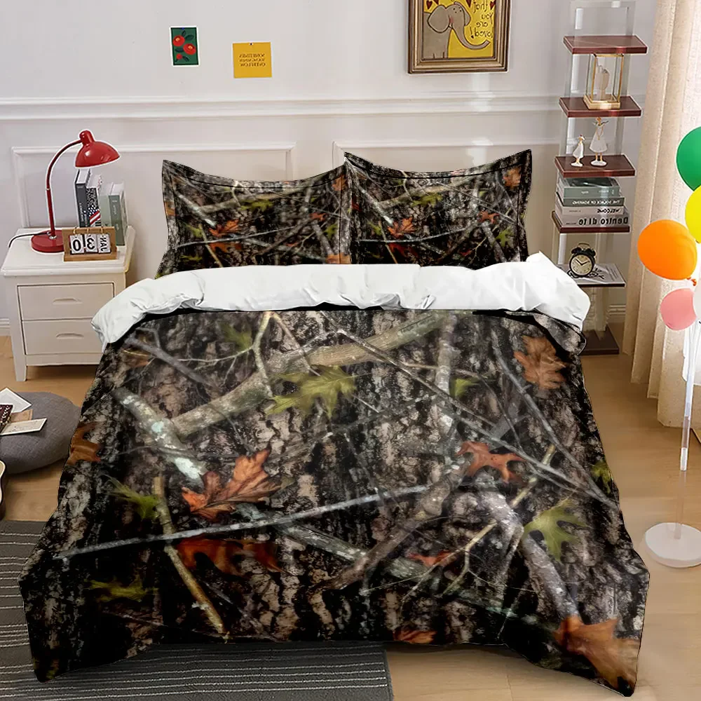 

"Camouflage Three-Piece Outdoor Set" Multiple sizes kid's and adults' bedroom Exquisite 3PC bedding set, gift