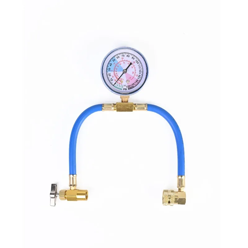 Multi‑Spec Car Air‑Conditioner Refrigerant Gauge, Refrigerant Charging Hose, AC Recharge & Inspection Tool