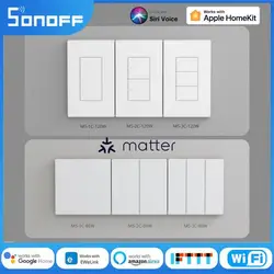 Sonoff M5 120W 86W 80W Matter Wifi Smart Wall Switch Remote Control via eWelink APP Voice Control with Alexa Google Home Homekit