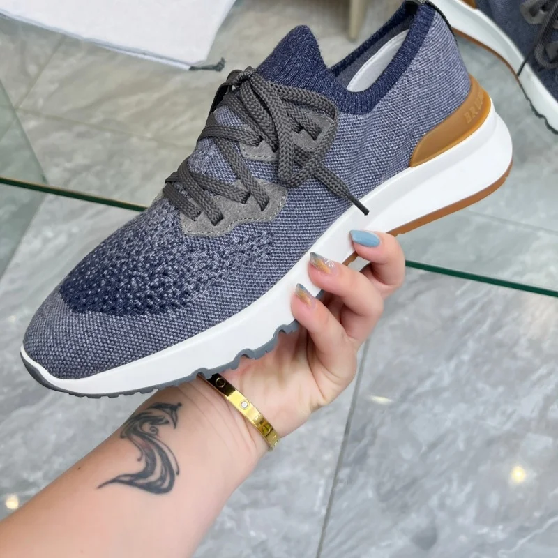 Men's High-Quality Knitted Sports Shoes Breathable Outdoor Leisure Four Seasons Classic Style