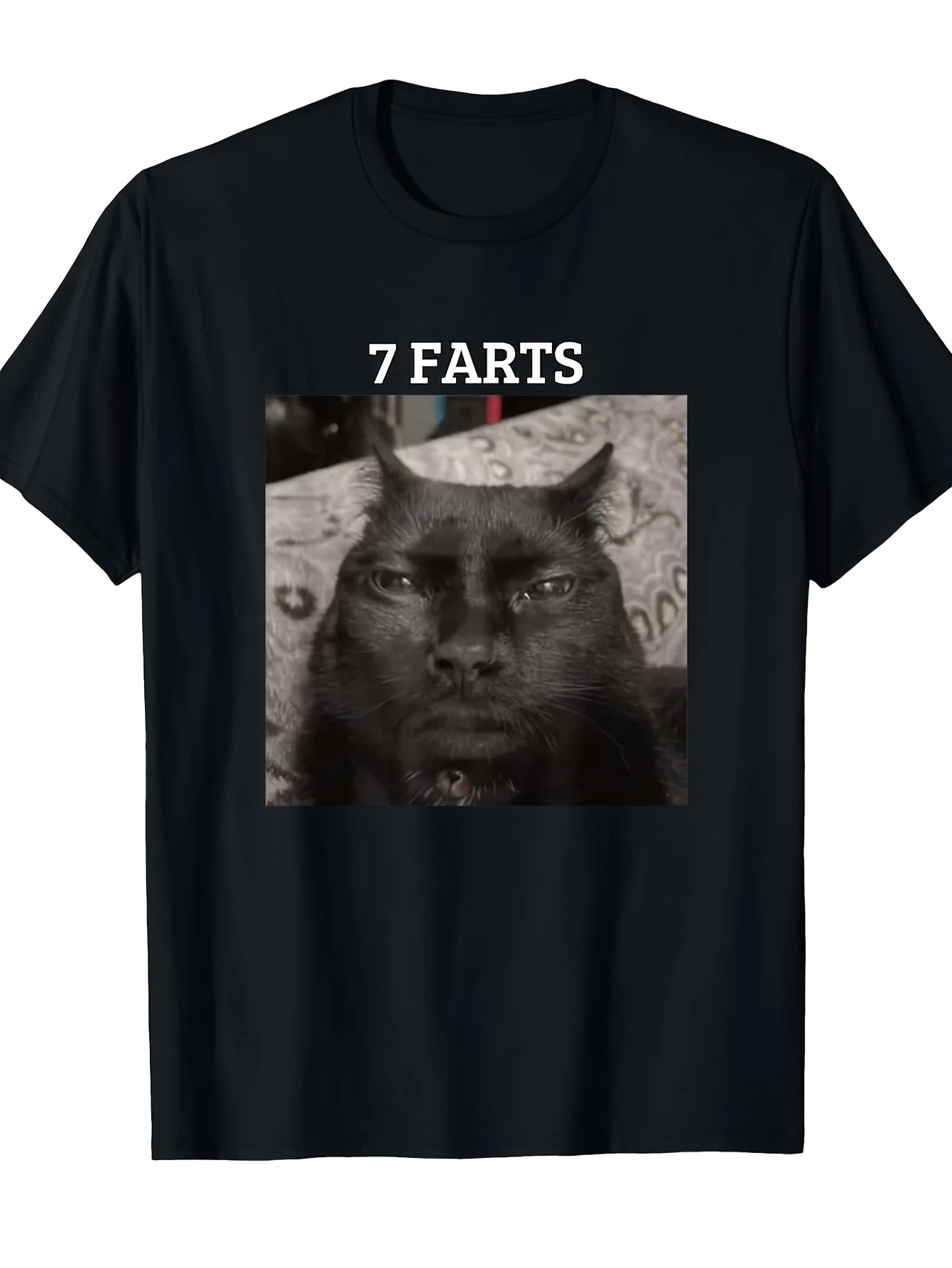2026 Best Choice for Everyone - Unisex Meme Cat Funny Crew Neck T-Shirt Featuring a Trendy Design, Perfect for Casual Outings An