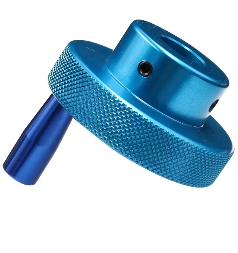 1PC Blue Aluminum Alloy Mini Handwheel For Lathe/Miller Mechanical Hand Wheel Automation Equipment Parts CNC Lathe Processing