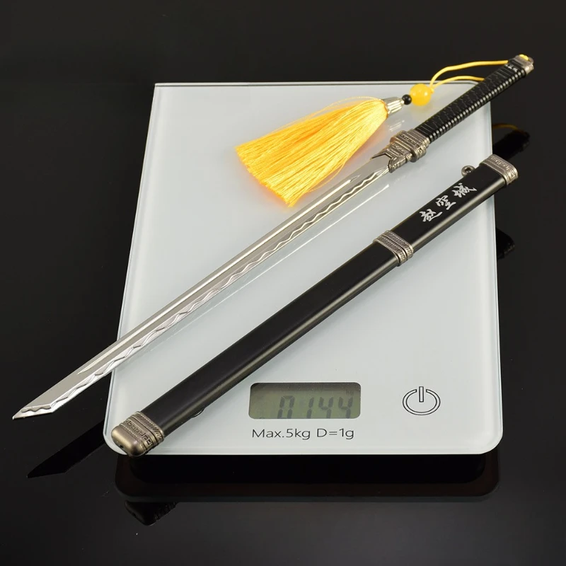 30 سنتيمتر/11.81in زان شين أنيمي الطرفية سلاح نموذج المعادن الحرفية تشاو كونغ تشنغ تانغ هنغ السيف ستار سكين لعبة الحلي عرض #3