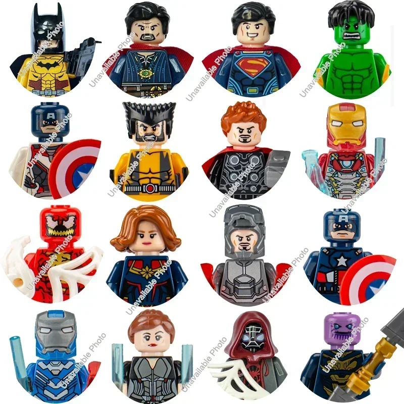 Hot Toys Building Blocks Marvel Avengers Superhero Mini 3D Model DIY Building Block Toy Classic Movie Model Children's Toy Gifts