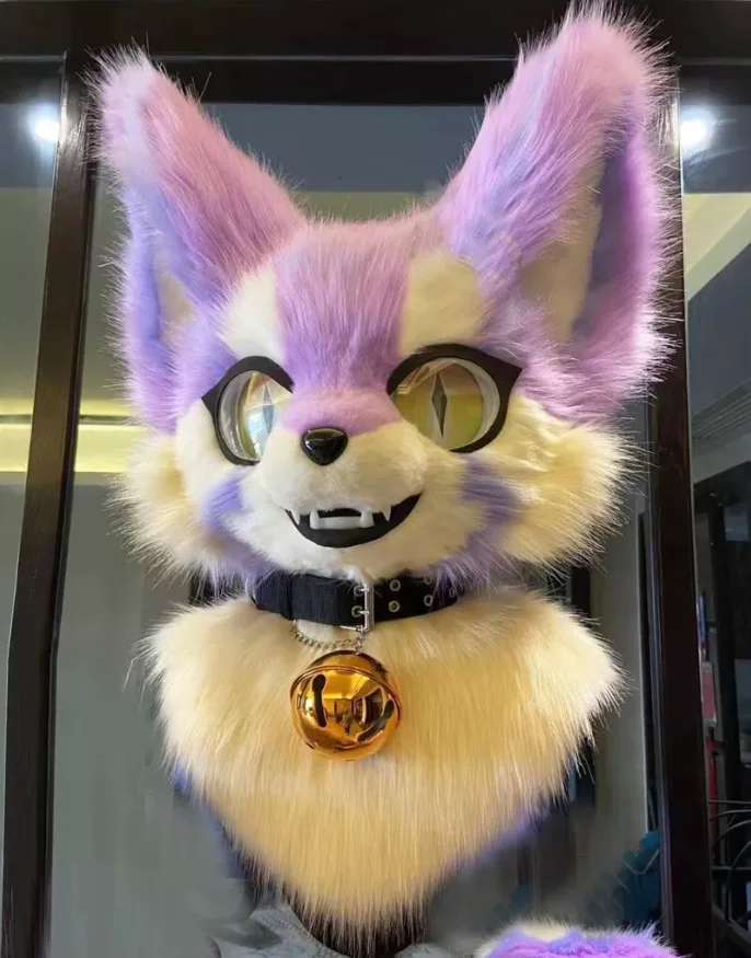 Peluche fursuit Husky costume della mascotte copricapo volpe adulta per bambini Halloween Cosplay spettacolo commerciale travestito