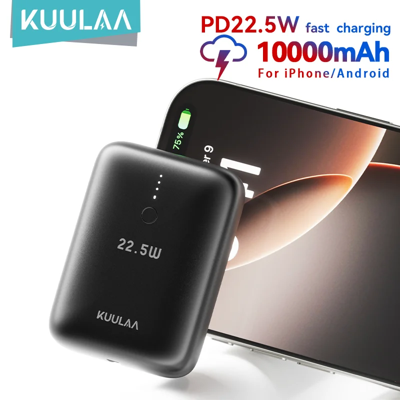 

KUULAA Power Bank 10000mAh Portable Charger PowerBank 22.5W Fast Charging External Battery For iPhone16 15 14 Xiaomi poweer bank