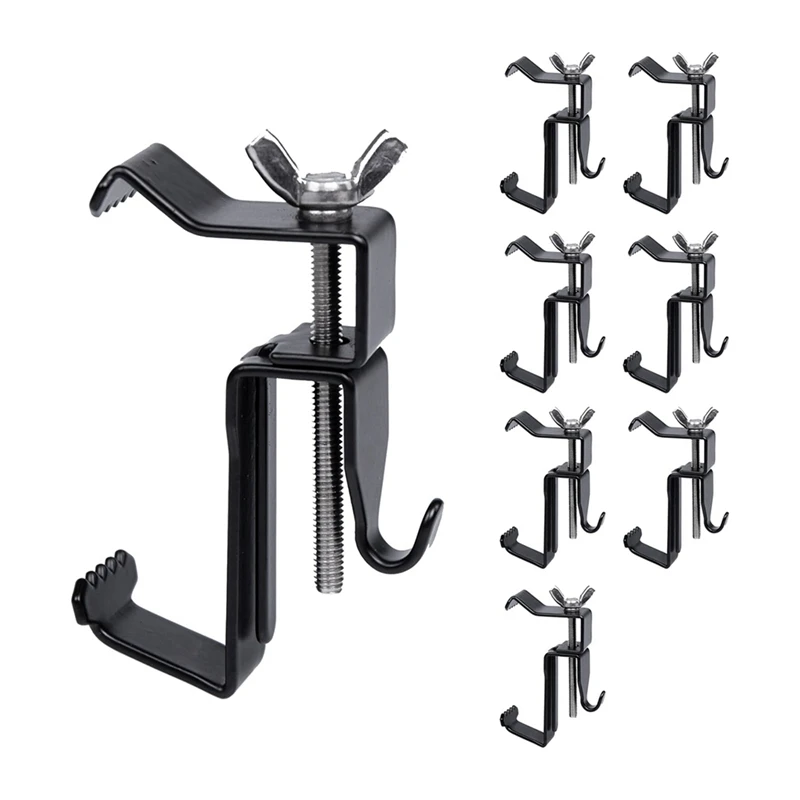 8Pcs Of Brick Hooks For Hanging Outdoors, Adjustable Clips For Bricks 1.75 Inch To 2.8 Inch Wide