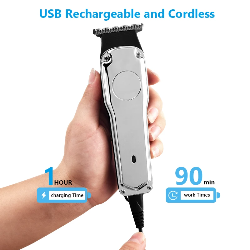 Professional Barber Hair Clipper Rechargeable Electric Cutting Machine Beard Trimmer Shaver Razor for Men Cutter