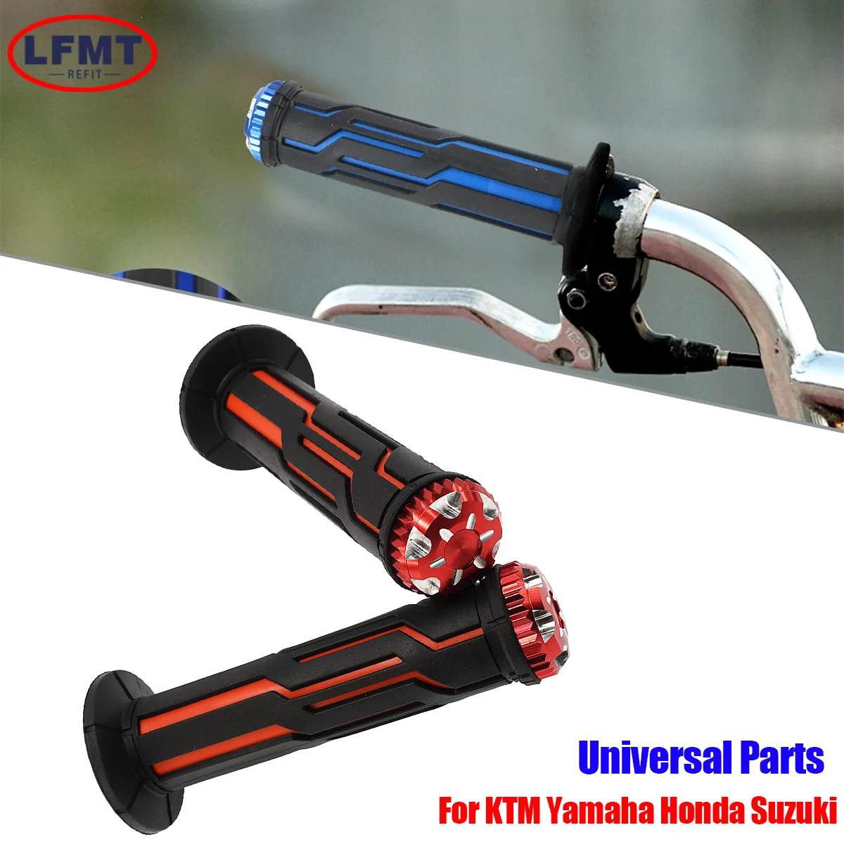 Für Motorrad Motocross Off Road E-Bike Roller Universal 7/8 "22mm 24mm Motorrad Griff Grip rutschfeste Gummi Gasgriff