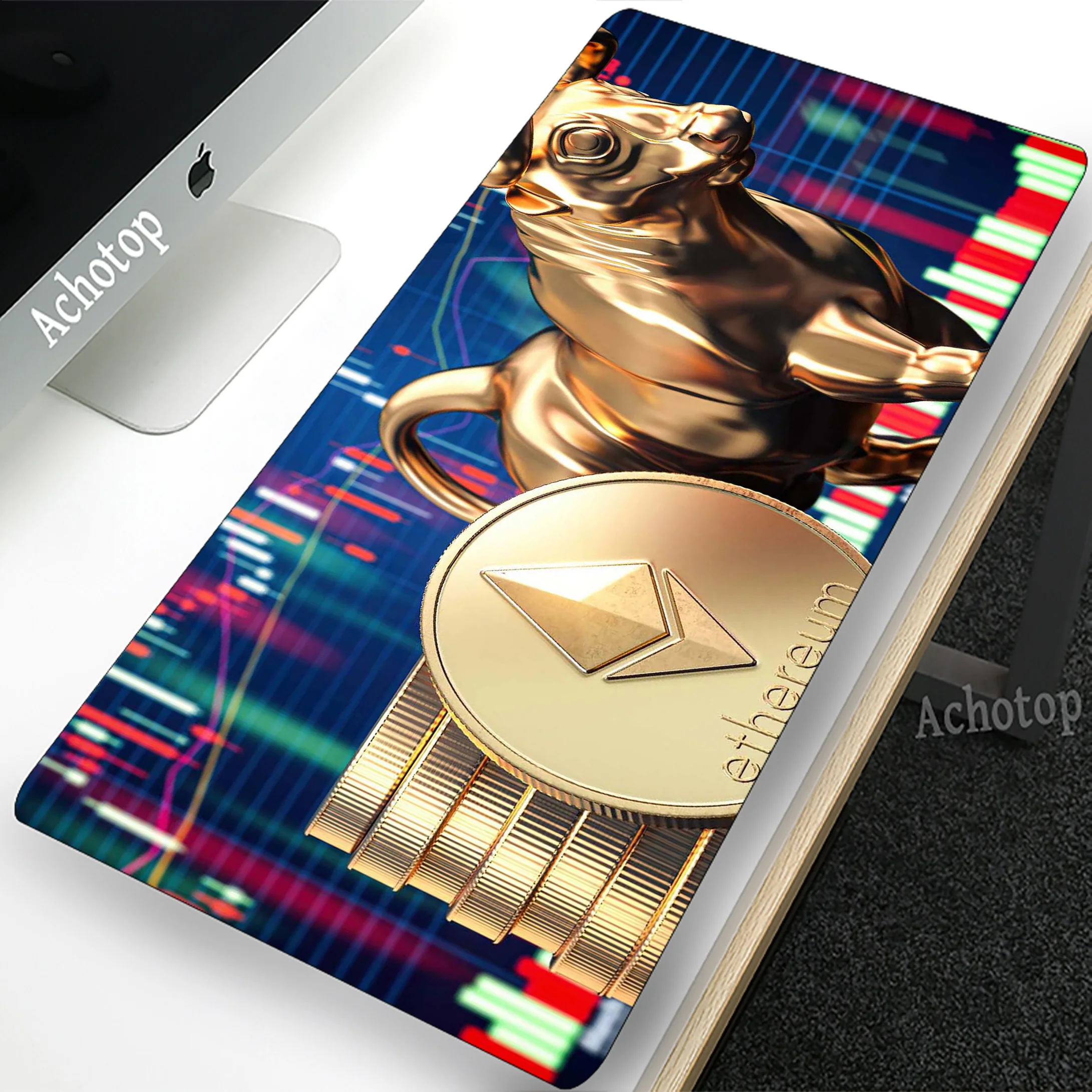 

Stock Market Chart Pattern Gamer Mousepad Large Gaming Mouse Pad Computer Keyboard Pads Locking Edge Mouse Mat XXL Desk Mat