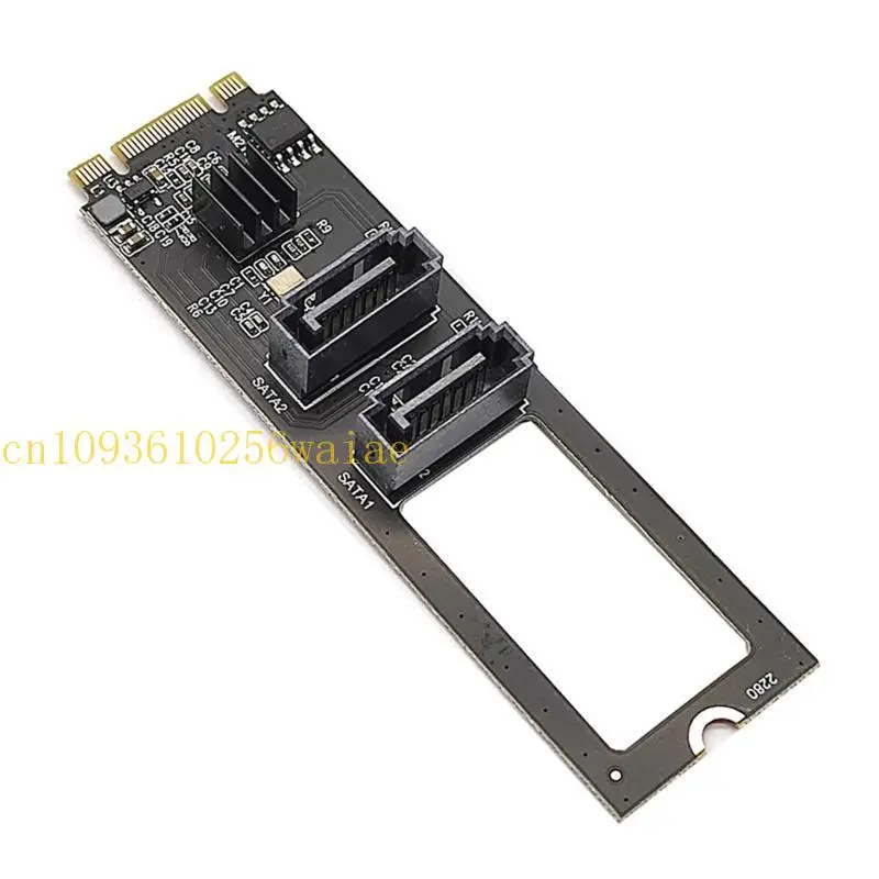 652f 2port for M.2 Riser Card NVME إلى SATA3.0 بطاقة تمدد JMB582 6GB/S ADA
