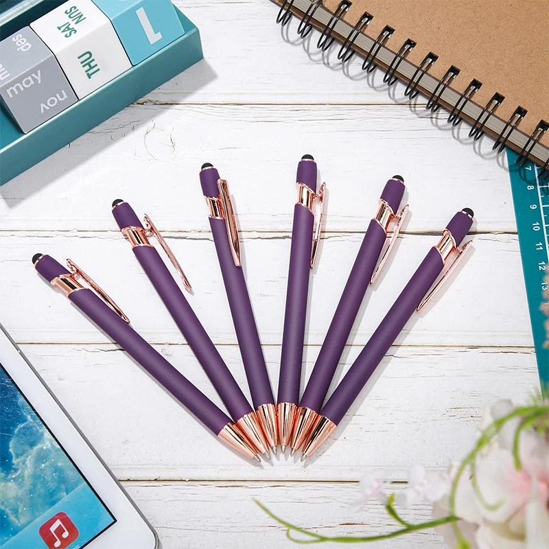 Bolígrafo multifunción 2 en 1, bolígrafo de Metal con pantalla táctil suave, de 1 a 100 piezas