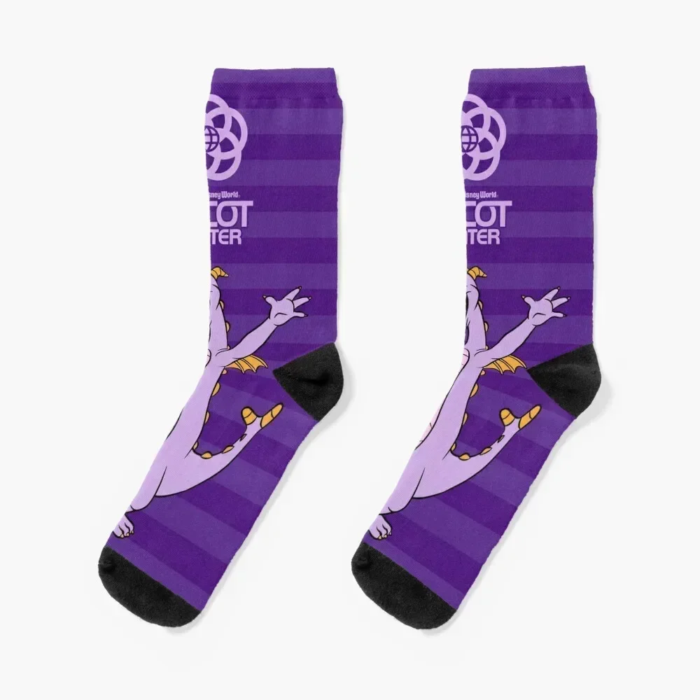 

Purple Striped Figment Socks soccer anti-slip sport Thermal man winter Male Socks Women's