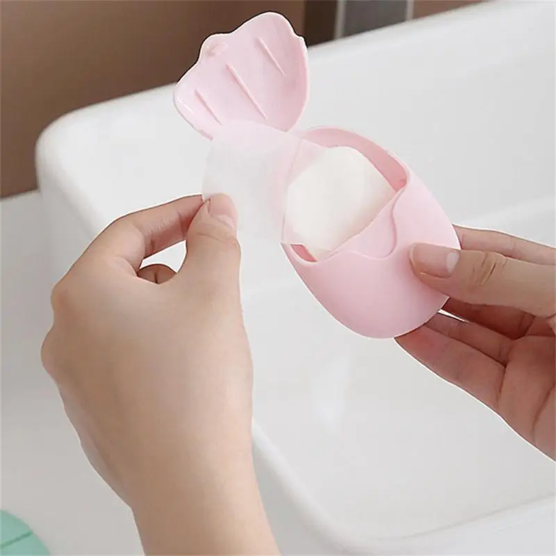 1/2PCS Travel Soap Sheets Portable Soap Paper Bath Hand Outdoor Travel Cleaning Soap Sheet Fragrance Foam Soap Suitable