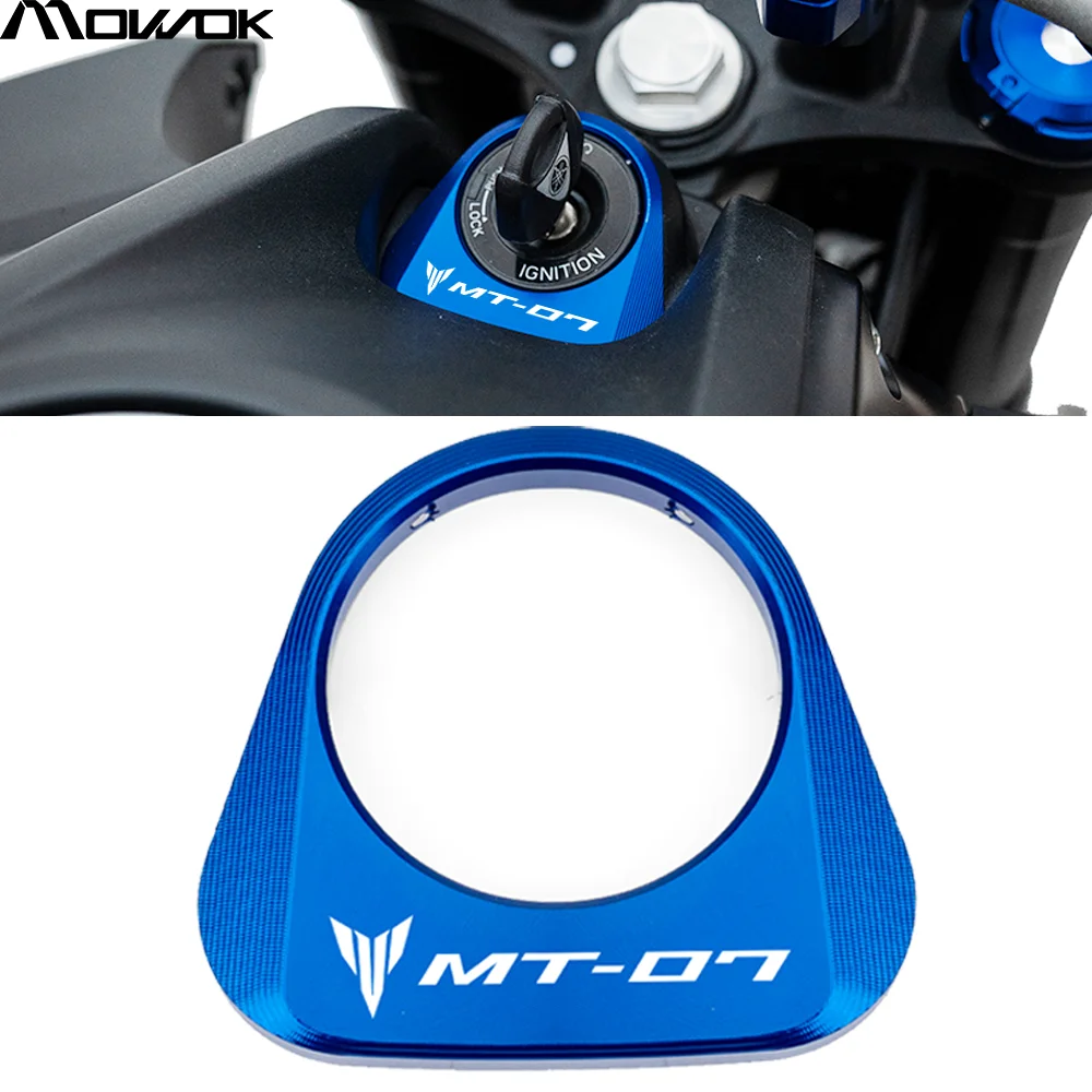 

For Yamaha MT07 MT-07 FZ07 2025 2026 Motorcycle Accessories Ignition Starter Lock Cover Key Ring Cover decorative cap MT 07