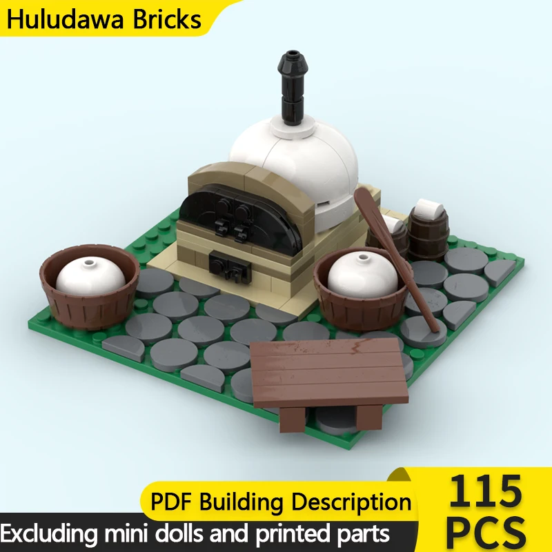 City Street View Model MOC Building Bricks Outdoor Bakery Shop Modular Technology Children Holiday Gifts Assemble Toys Suit